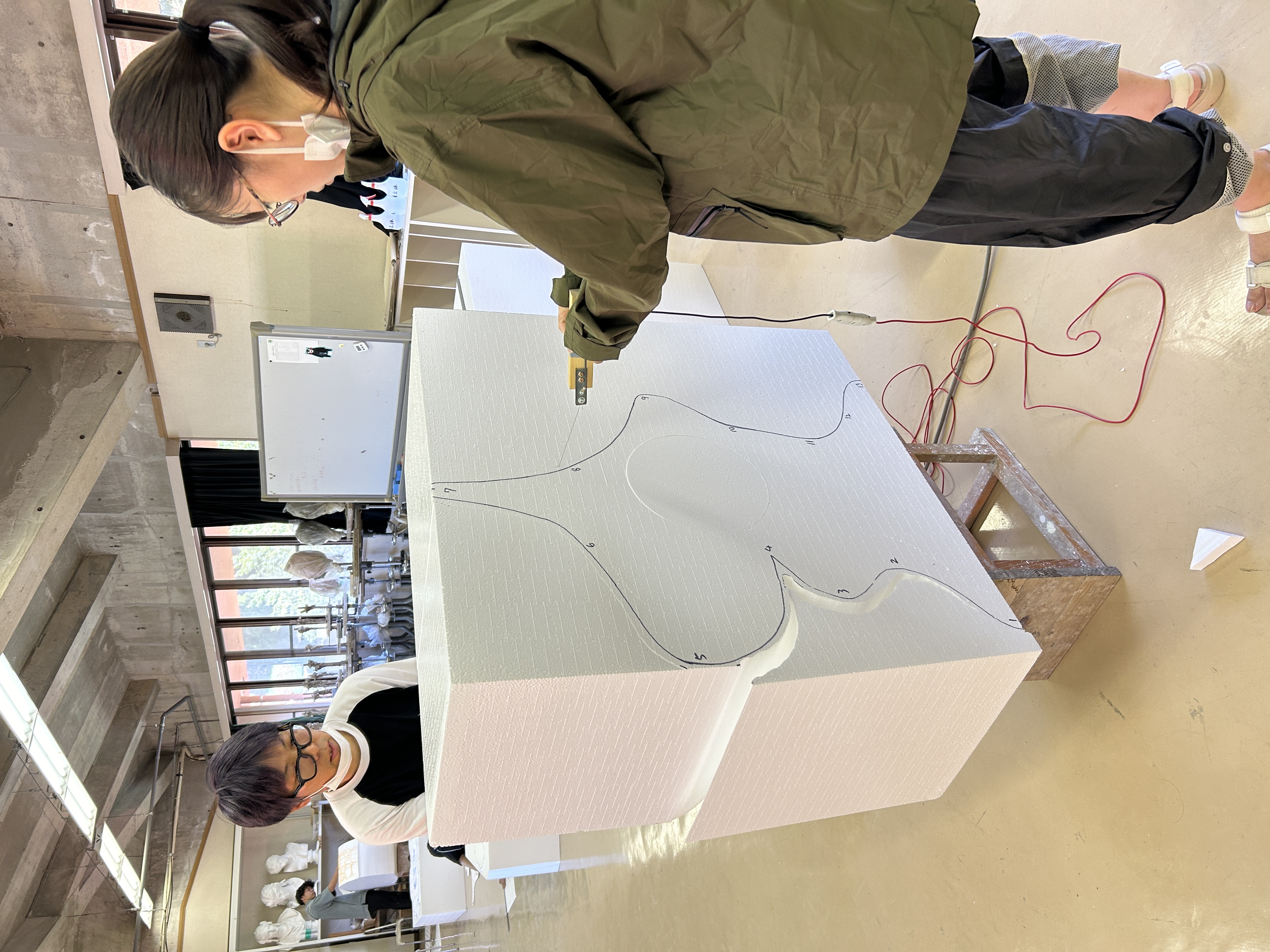 型取りの様子